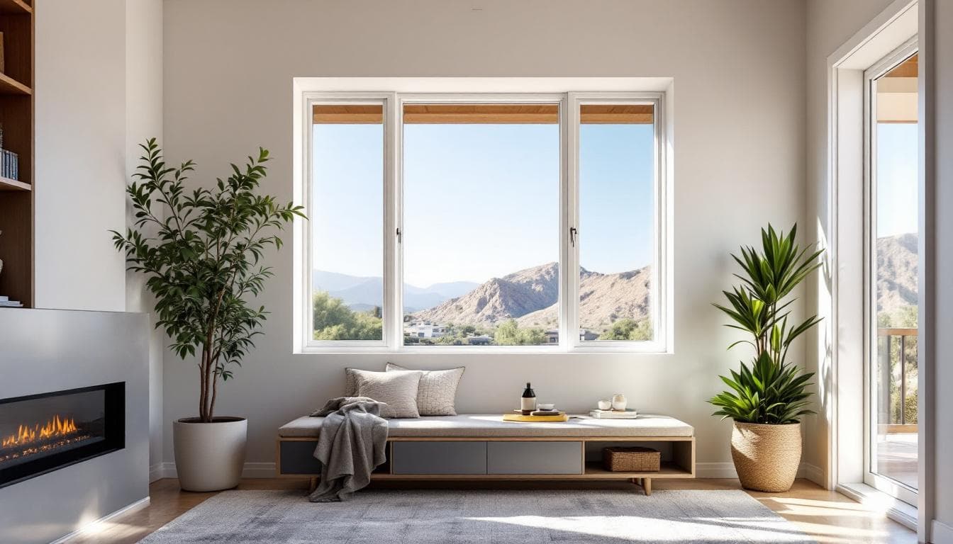 Contemporary window installation with premium framing